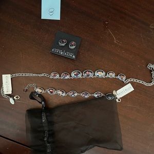 White house, black market, necklace, bracelet, and earrings set with tags